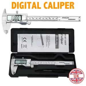 6 INCH DIGITAL VERNIER CALIPER 150MM STAINLESS STEEL MICROMETER ELECTRONIC TOOL